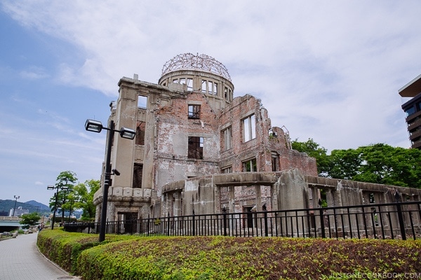 view of Atomic Bomb Dome from the river side | JustOneCookbook.com