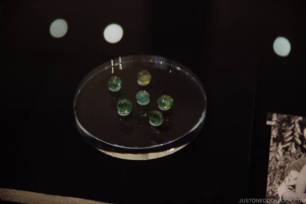 melted glass marbles from inside Hiroshima Peace Memorial Museum | JustOneCookbook.com