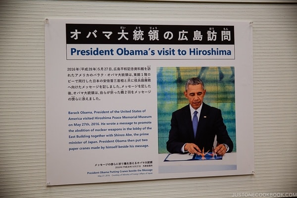 Barak Obama signing letter during his visit to Hiroshima | JustOneCookbook.com