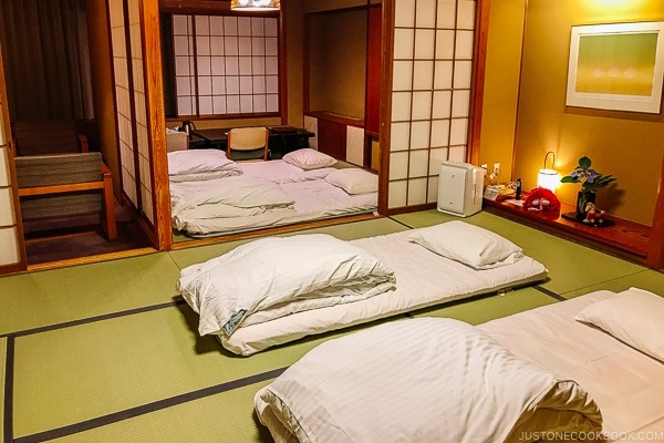 futon bedding Miyajima Grand Hotel Arimoto | JustOneCookbook.com