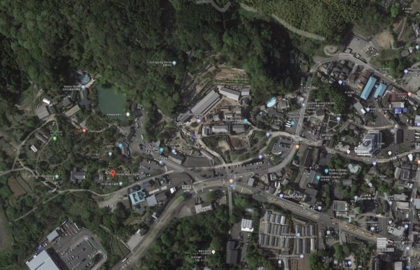 aerial photo of Jigoku area in Beppu | justonecookbook.com