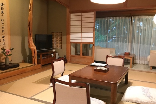 Japanese guest room at Musouen Hotel 山のホテル 夢想園 - Yufuin Travel Guide | justonecookbook.com