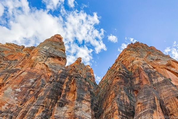 view of canyon wall from Zion Mount Carmel Highway - Zion National Park Travel Guide | justonecookbook.com