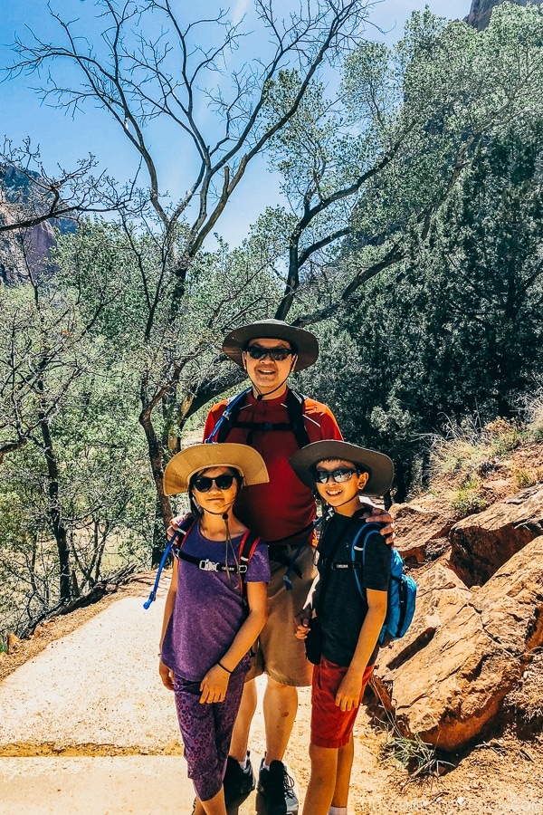 Just One Cookbook family on Kayenta Trail - Zion National Park Travel Guide | justonecookbook.com