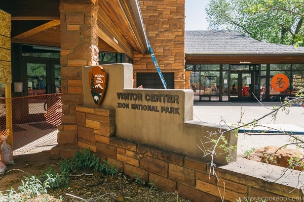 exterior of Zion National Park Visitor Center - Zion National Park Travel Guide | justonecookbook.com