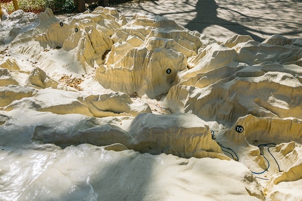 model of Zion Canyon at visitor center - Zion National Park Travel Guide | justonecookbook.com