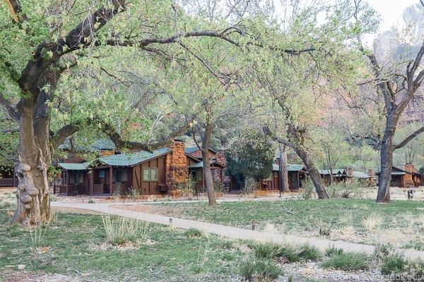 Exterior of Zion Lodge Hotel - Zion National Park Travel Guide | justonecookbook.com