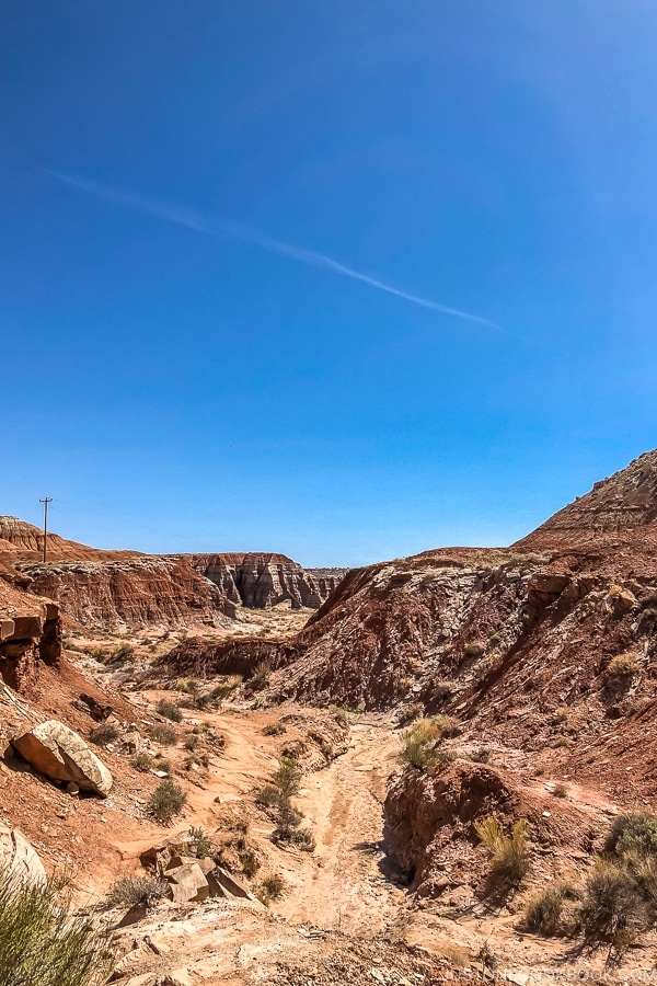 view of rock erosion from Toadstool Hoodoo trail Kanab Utah | justonecookbook.com