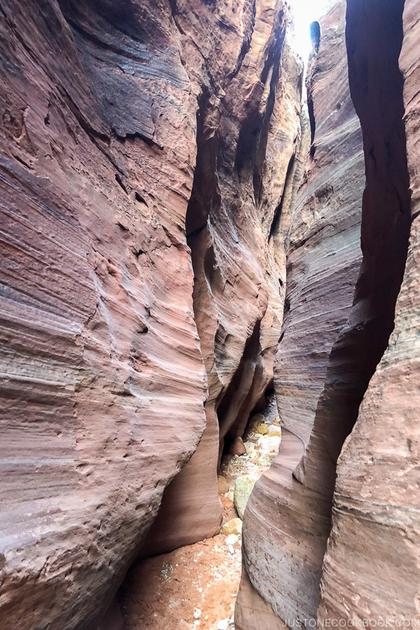 slot canyon on Wire Pass trail | justonecookbook.com