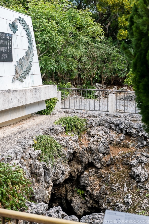 entrance of underground cave at Himeyuri Peace Museum - Okinawa Travel Guide | justonecookbook.com