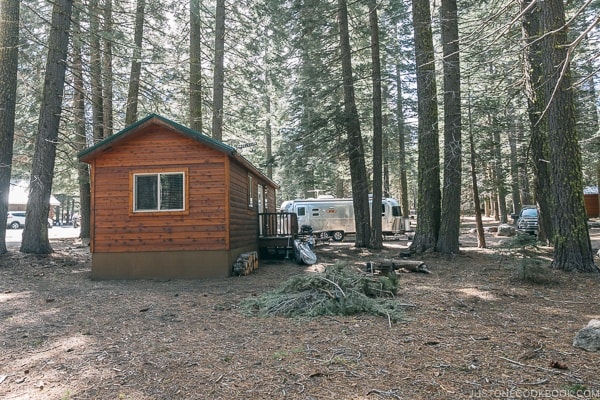 A wood camp in the forest