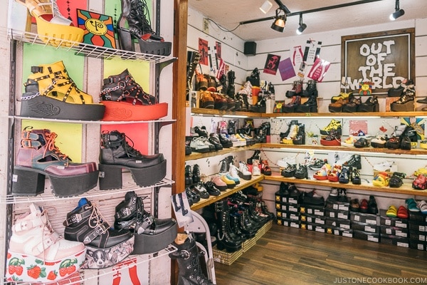 out of the world shoe store - Harajuku Travel Guide | www.justonecookbook.com