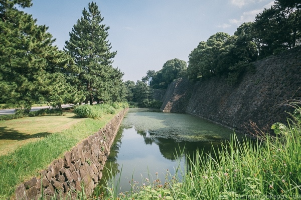 the moat at The East Gardens of the Imperial Palace