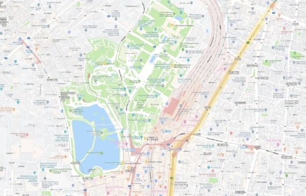 Google Map Ueno Tokyo