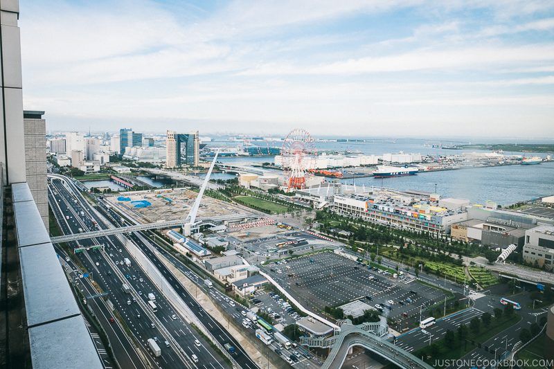 view of Palette Town Daikanransha from Fuji Television - Tokyo Odaiba Travel Guide | www.justonecookbook.com