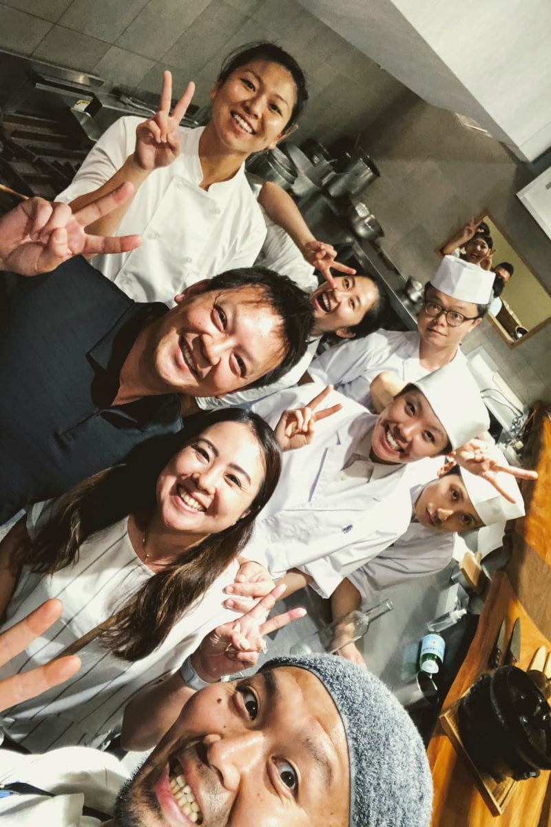 Just One Cookbook with the staff - Restaurant Den Tokyo | www.justonecookbook.com