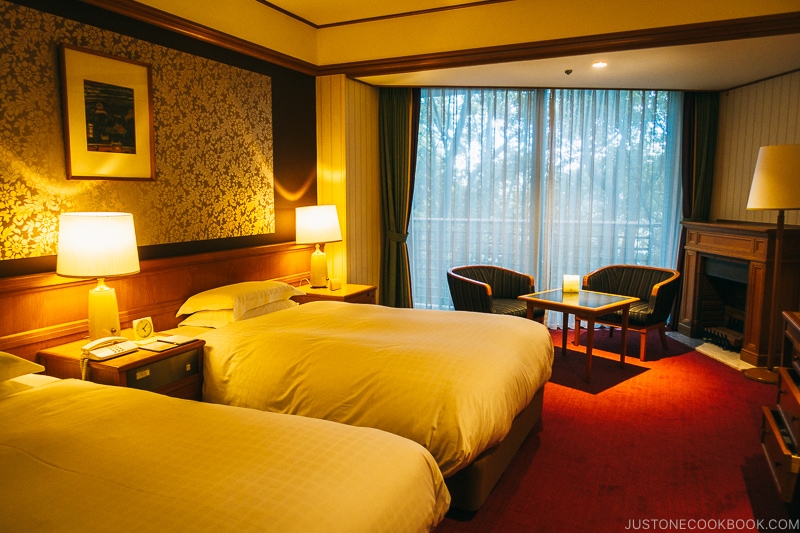 Guest bedroom at Nara Hotel