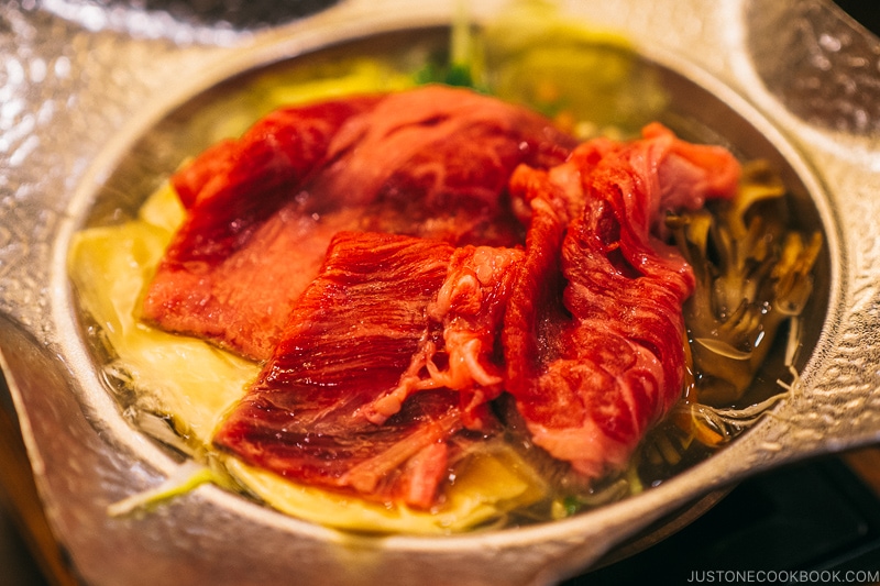 beef shabu shabu at Asaya Hotel - Nikko Travel Guide : Kinugawa Onsen | www.justonecookbook.com