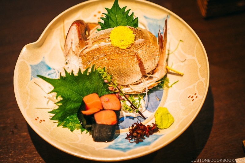 sea bream sashimi - Nikko Travel Guide : Kinugawa Onsen | www.justonecookbook.com