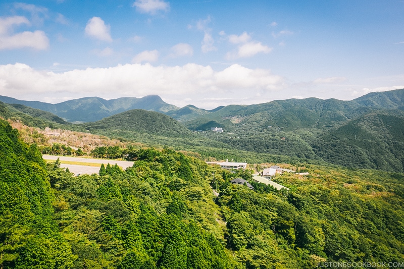 view to the north from the gondola - Hakone Ropeway and Owakudani Hell Valley | www.justonecookbook.com