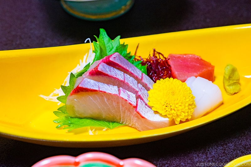 sashimi at Hotel Shunkeiya Takeo Onsen