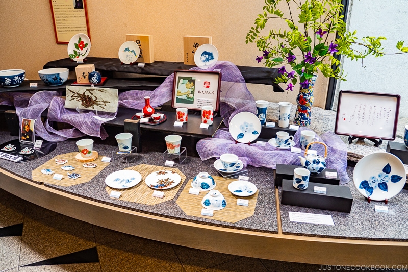 interior of porcelain shop at Okawachiyama Village