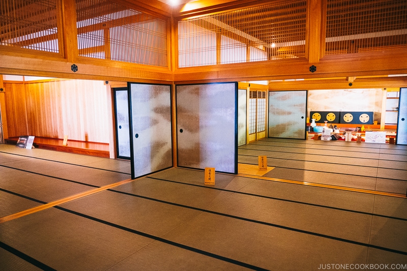reconstructed Nagasaki Magistrate's Office rooms with sliding doors