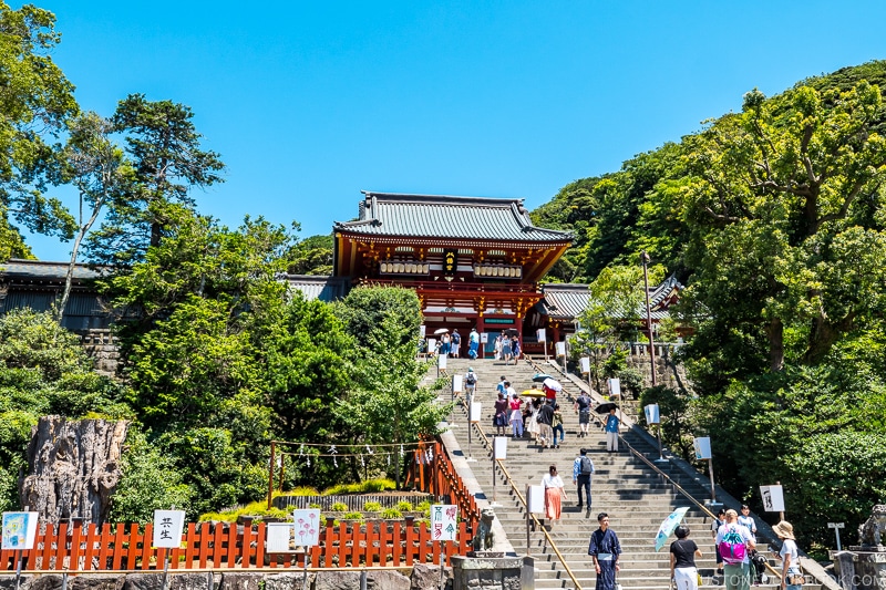stone steps leading up to shrine at the top