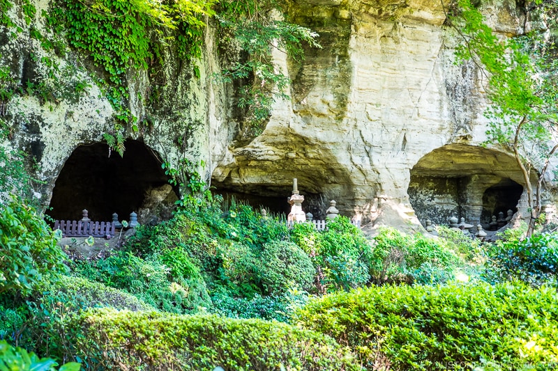 caves carved inside of a hill