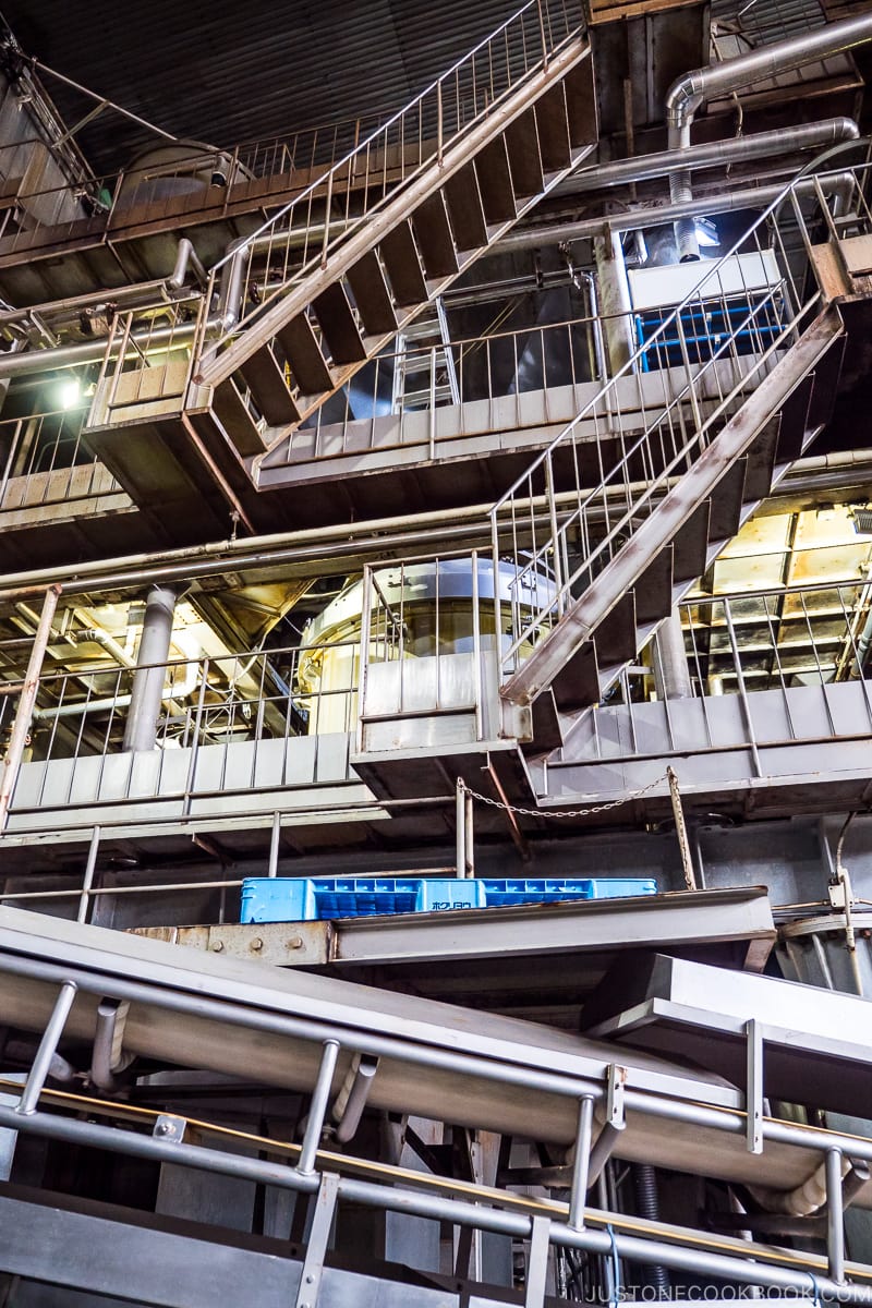 multi-level machines inside factory