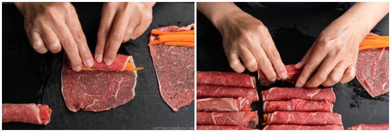 Carrot Beef Rolls 8