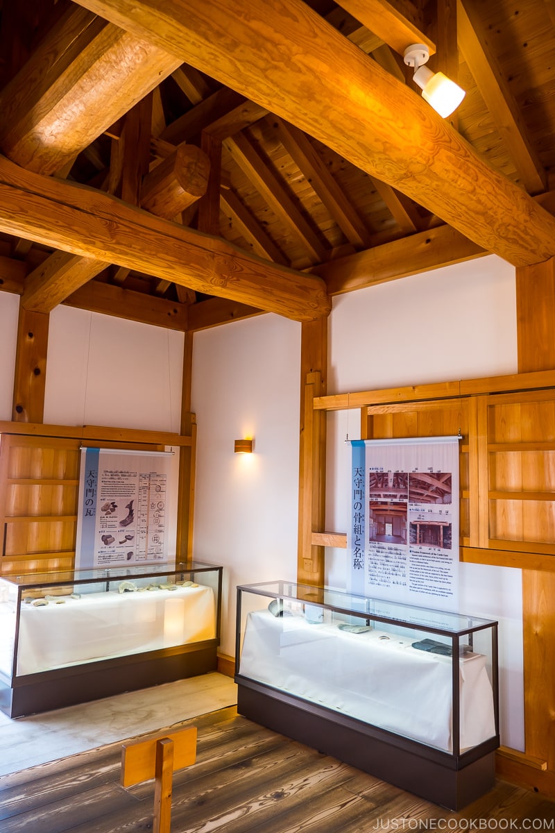 display detailing the reconstruction of Hamamatsu Castle gate