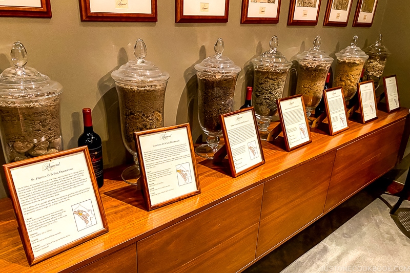 soil sample from various grape growing regions
