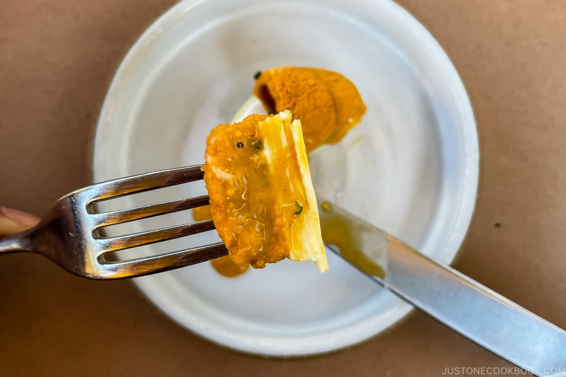 sea urchin mille crepe