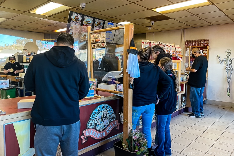inside Old West Cinnamon Rolls