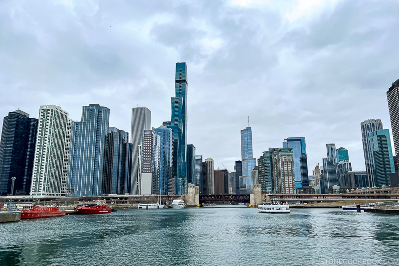 Chicago skyline from Lake Michigan