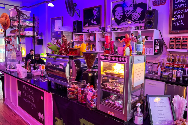 coffee bar at Standing Passengers coffee house
