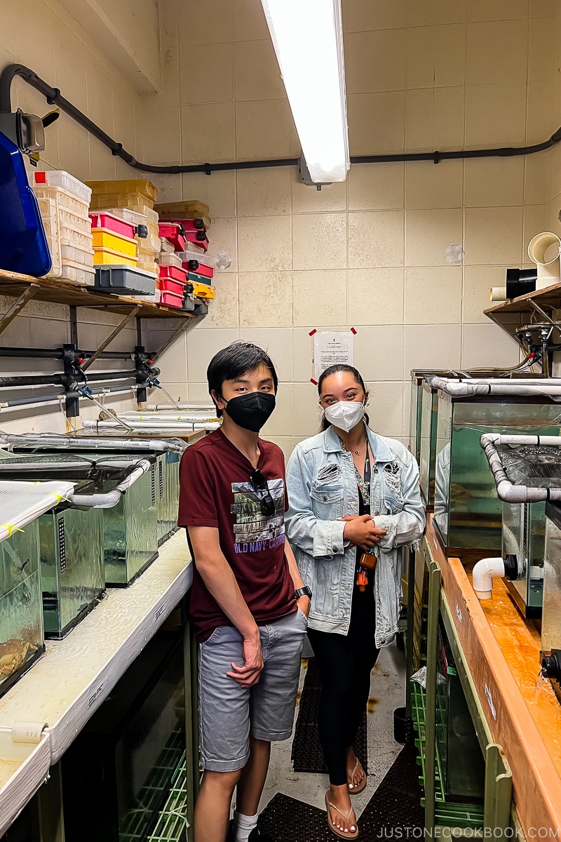 a boy and a girl in marine lab