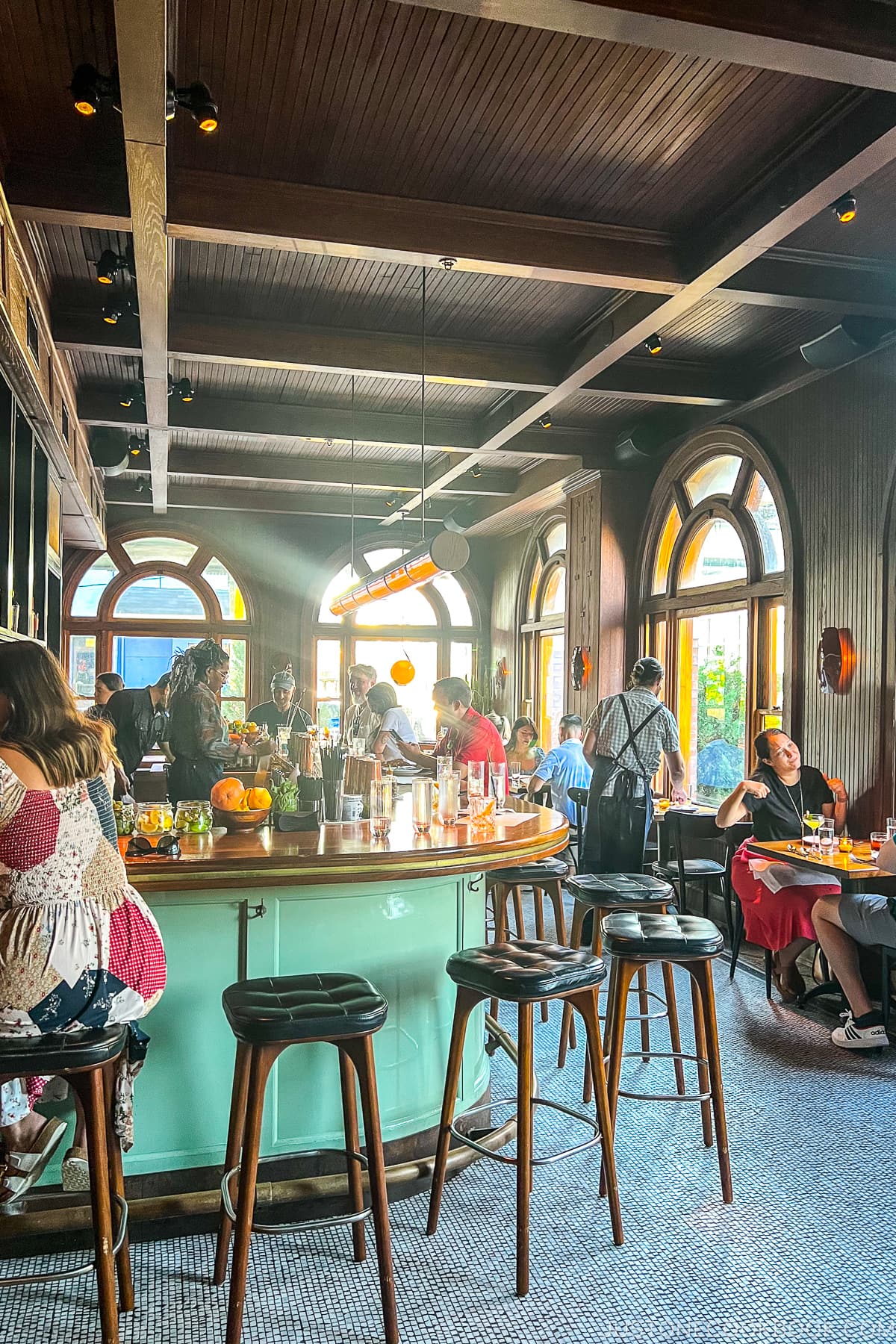 the bar at Wm. Mulherin’s Sons Restaurant