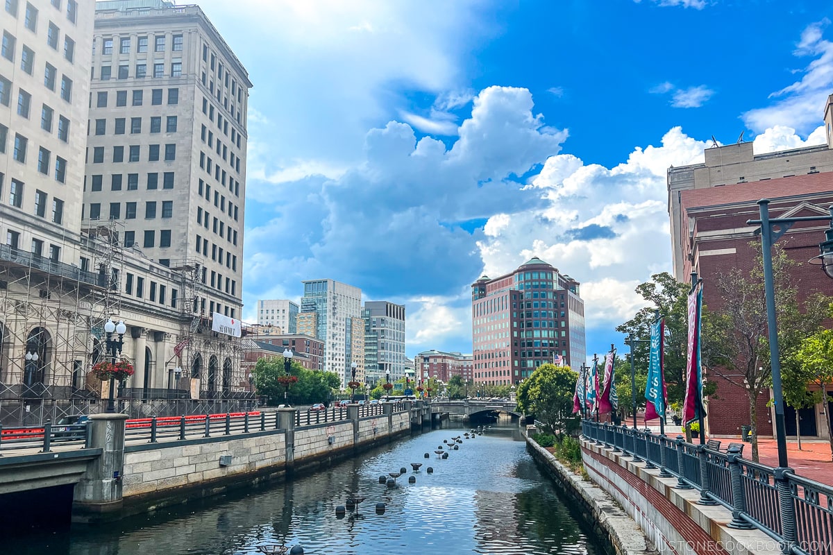 Providence River with buildings next to it