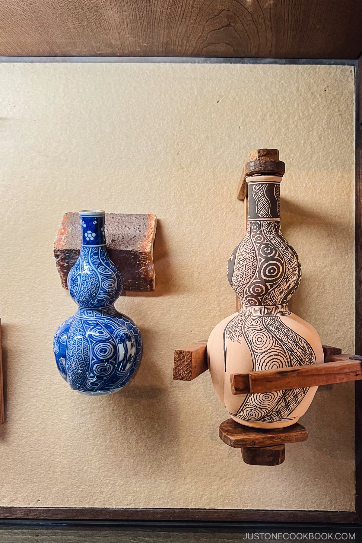 unfinished porcelain next to a finished one
