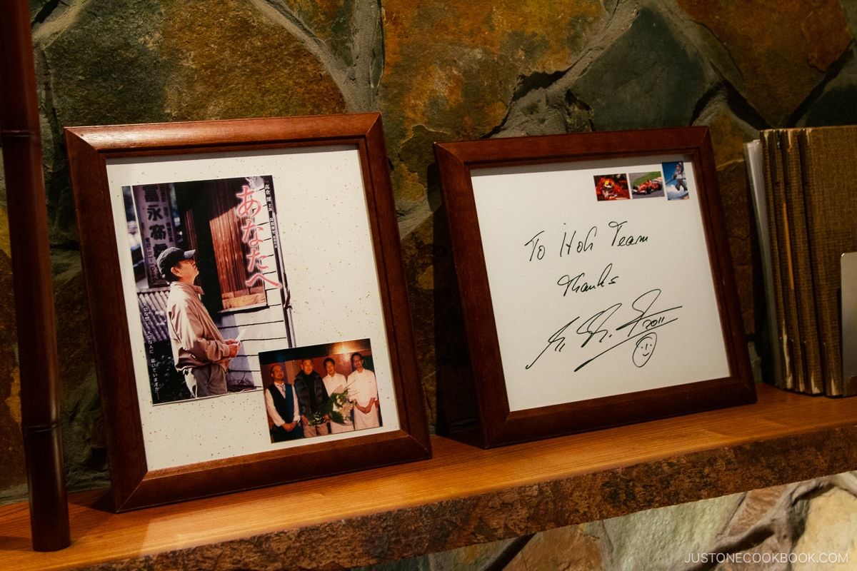 autograph and photos of Japanese celebrity