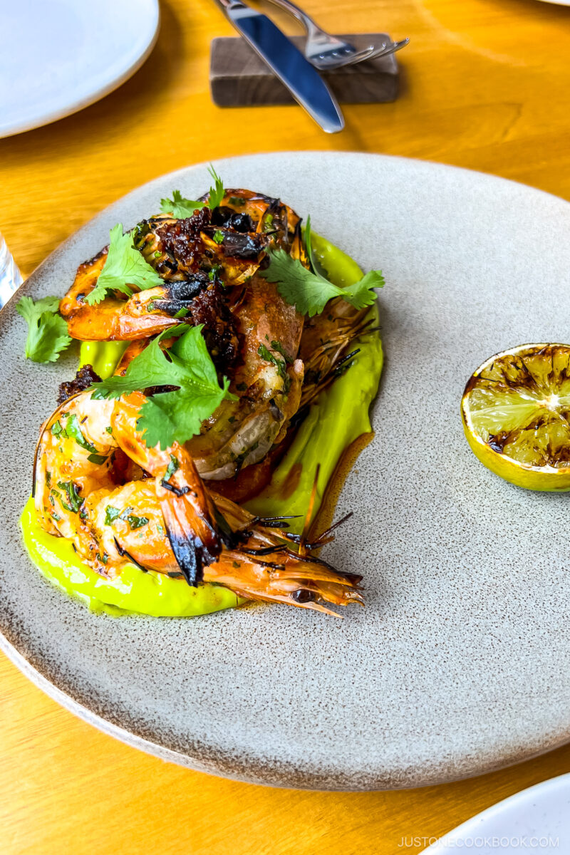 grilled shrimp on a plate