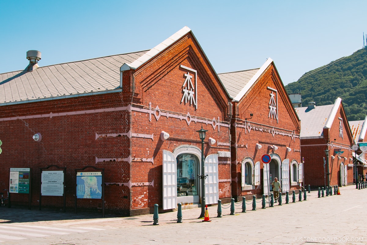 Red brick warehouses in Hakodate