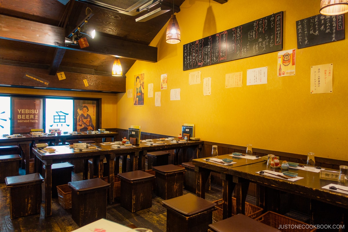 Kuroya a traditional izakaya in Kanazawa