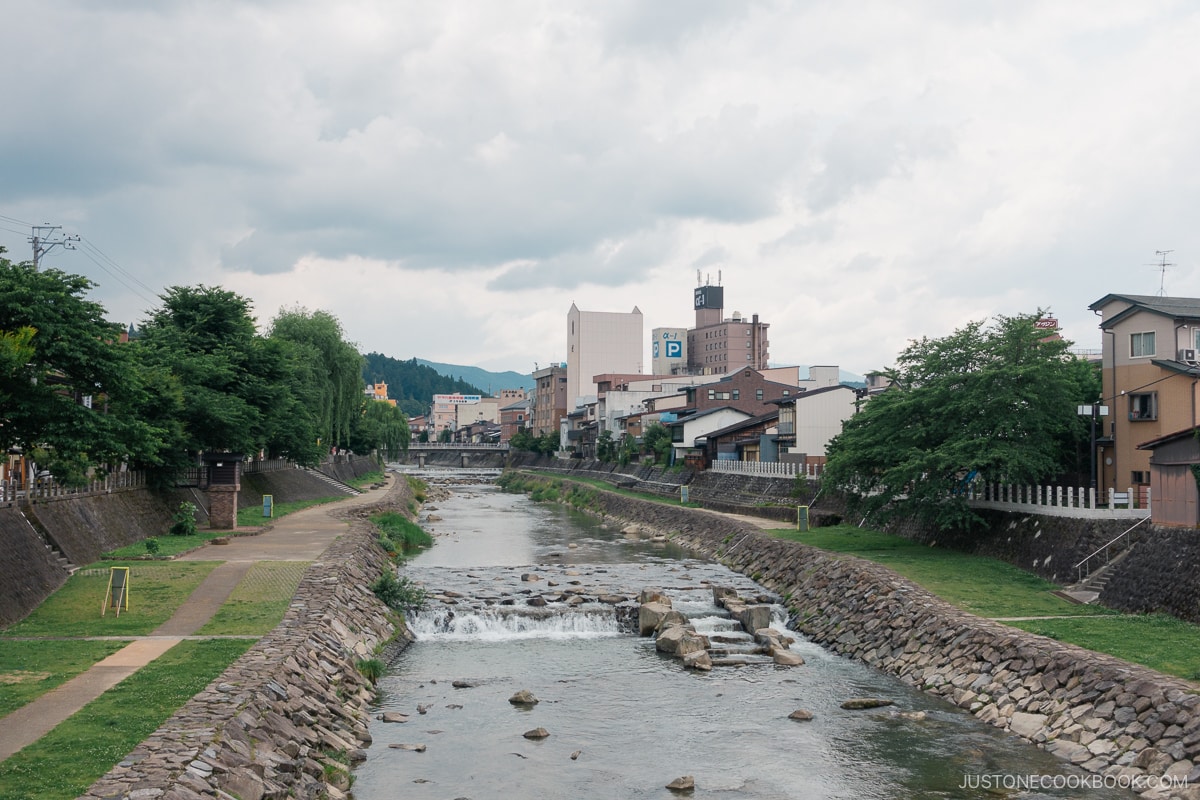 Miyagawa River running through Takayama