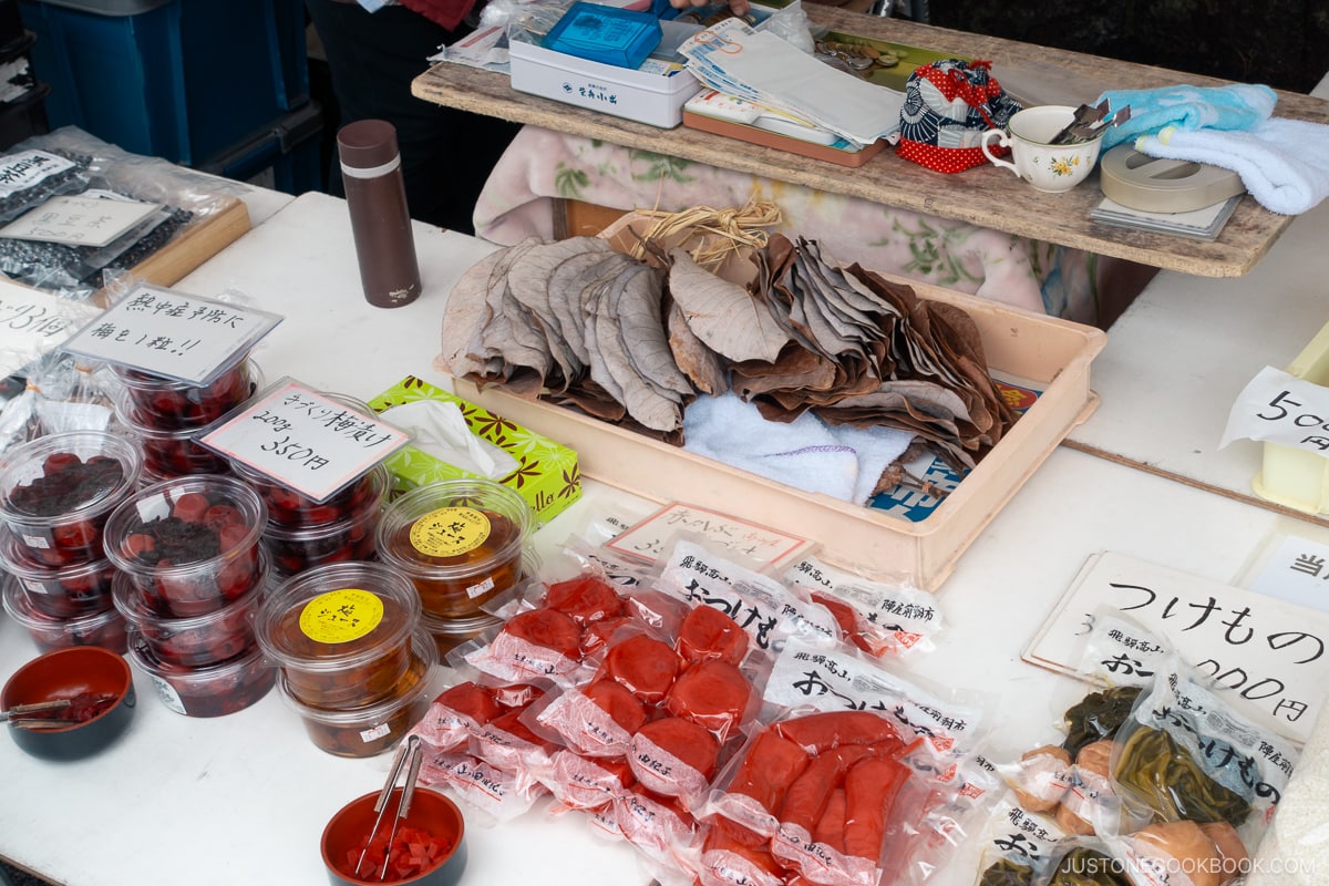 Shop selling various pickles