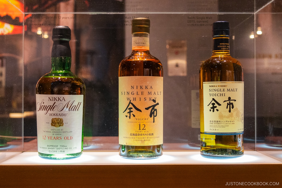 3 different Nikka single malt whisky