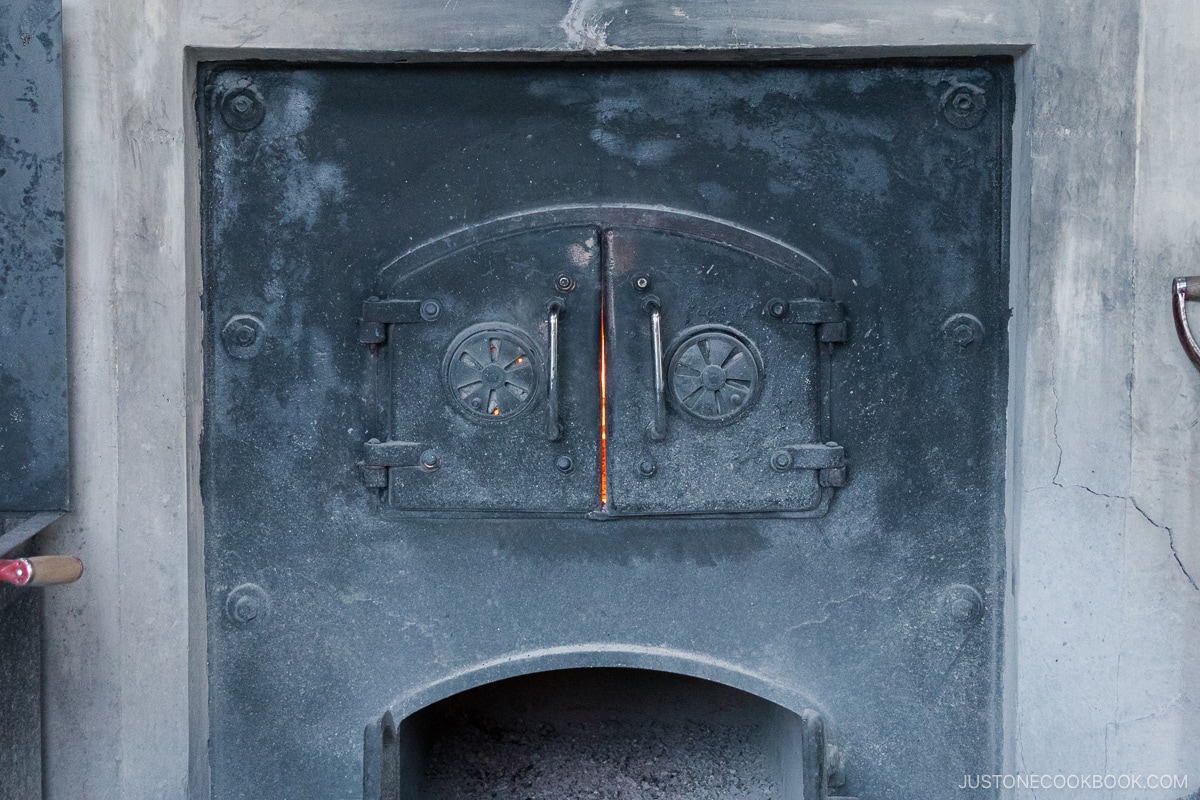 Doors to the coal fires at the still houde