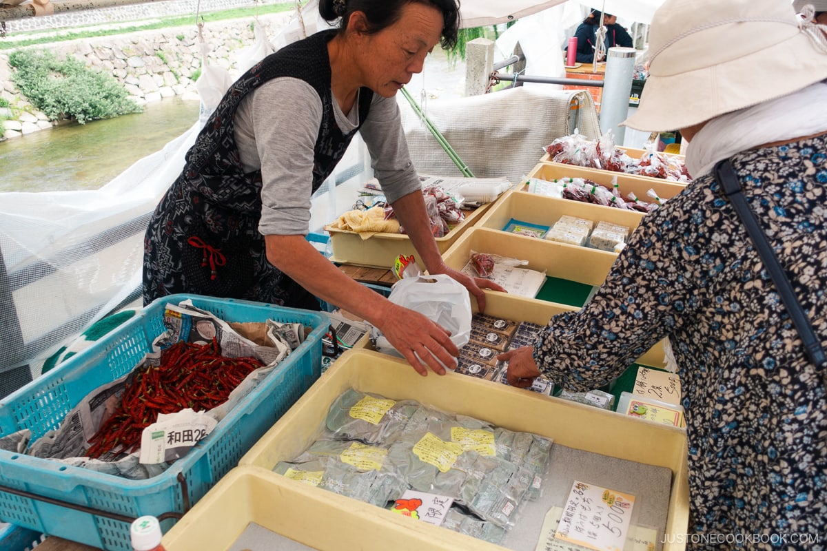 Miyagawa Morning Market sales stall